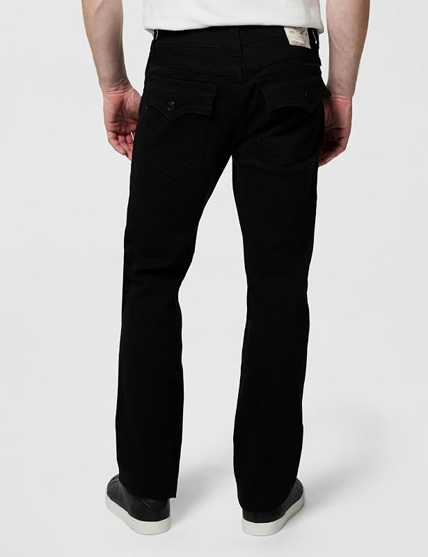 Jean Ricky à Jambe Droite pour Homme, Rince-Corps Noir, 48