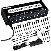 JOYO Guitar Pedal Power Supply Pedal Board Power Supply with DC 18V Pedal Power Adapter &amp; 9V 100mA 500mA Isolated DC 10 Outputs for 9V 12V 18V Effect Pedals (JP-02)