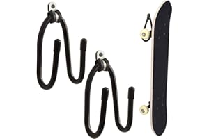 Kesywale Skateboard Wall Mount Adjustable Hanger Holder Hook Rack Display for Guitar, Skateboards, Longboards, Skis, Snowboards, Water Skis and More