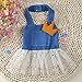 Dog Princess Apparel Clothes,Pet Bow Tutu Dress Skirt Costume (M, Blue)