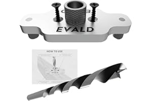 EVALD Dowel Jig Kit for Floating Shelf Bracket | 1/2 inch x 9.8 inch Drill Bit | Doweling Jig for Shelves and Mantels| Hardware Kit for Hidden Shelf Brackets | Floating Shelf DIY Woodworking Tool