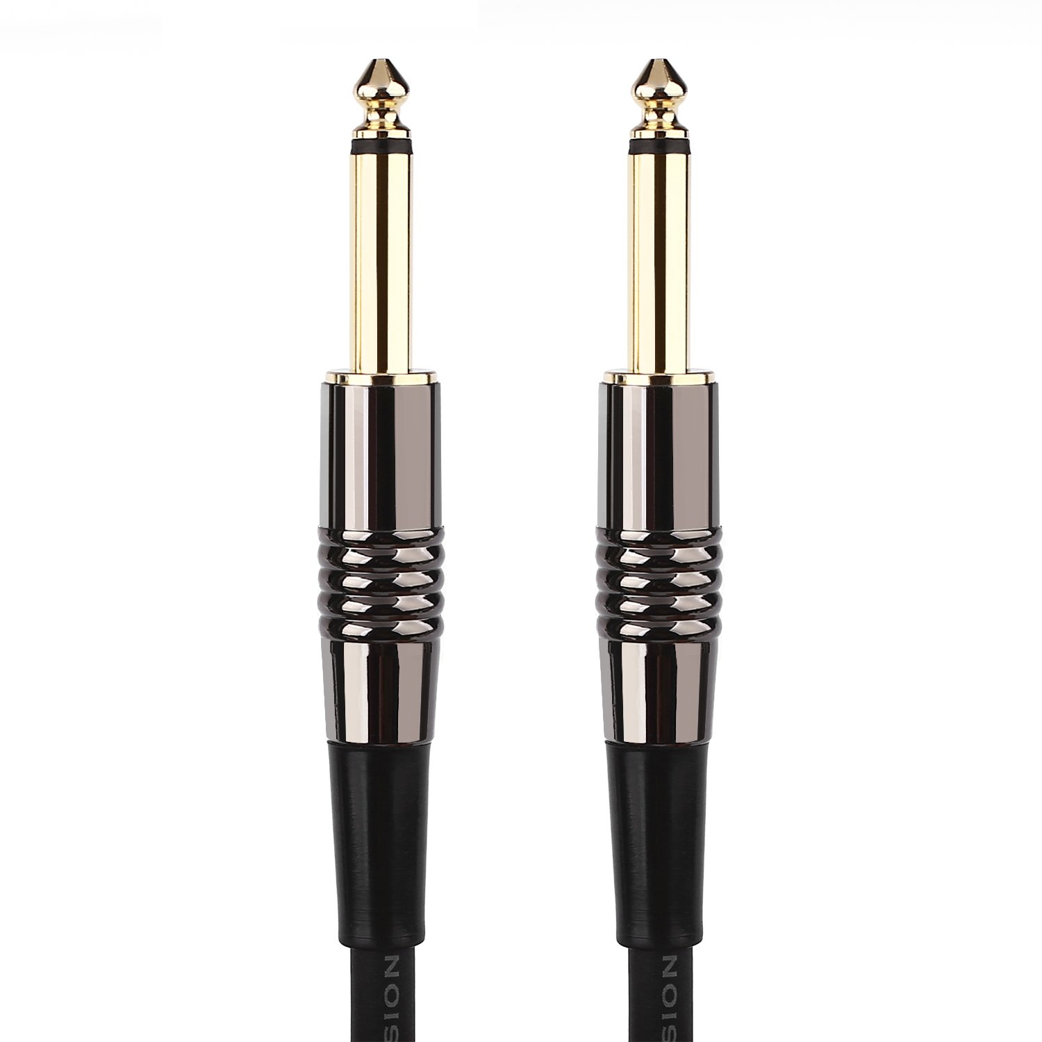Mugig Guitar Cable with Gold Tipped Plugs, 1/4 Inch Cable Straight Male to Male Mono Instrument Cable for Guitar / Bass /Keyboard Music Instrument