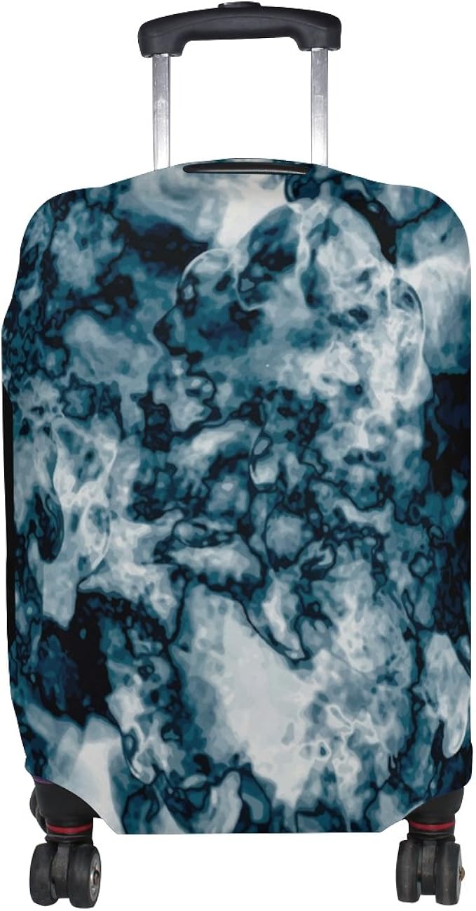 blue marble suitcase