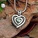MYAROMA FINDINGS Heart Locket with Green Freshwater Pearl Pendant Necklace