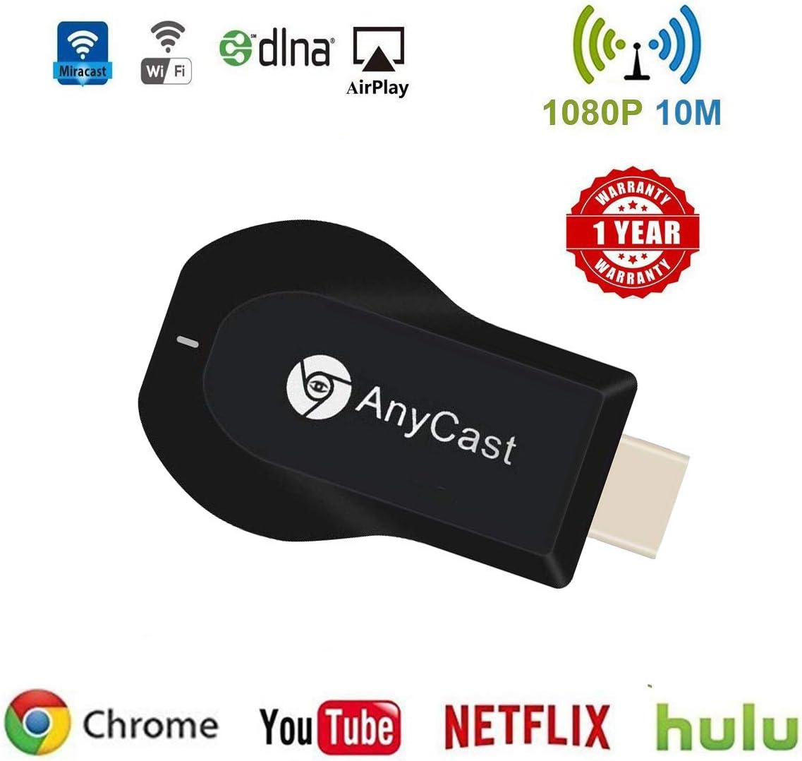 GORTES WiFi Display Dongle Wireless HDMI Dongle 1080P Dongle Projector Airplay Dongle Digital AV to HDMI Connector iOS/Android/Samsung/iPhone/iPad Support DLNA/Airplayr/Miracast/Chromecast