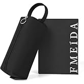 Fmeida Pencil Case Pouch Back to School Supplies Gift for Boys Girls Black | Eco-Friendly Fabric, Water-Resistant, Inner Pocket, Carry Handle, for School &amp; Office