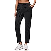 CRZ YOGA 4-Way Stretch Ankle Pants for Women High Waisted 7/8 Casual Dress Travel Golf Work Sweatpants with Pockets