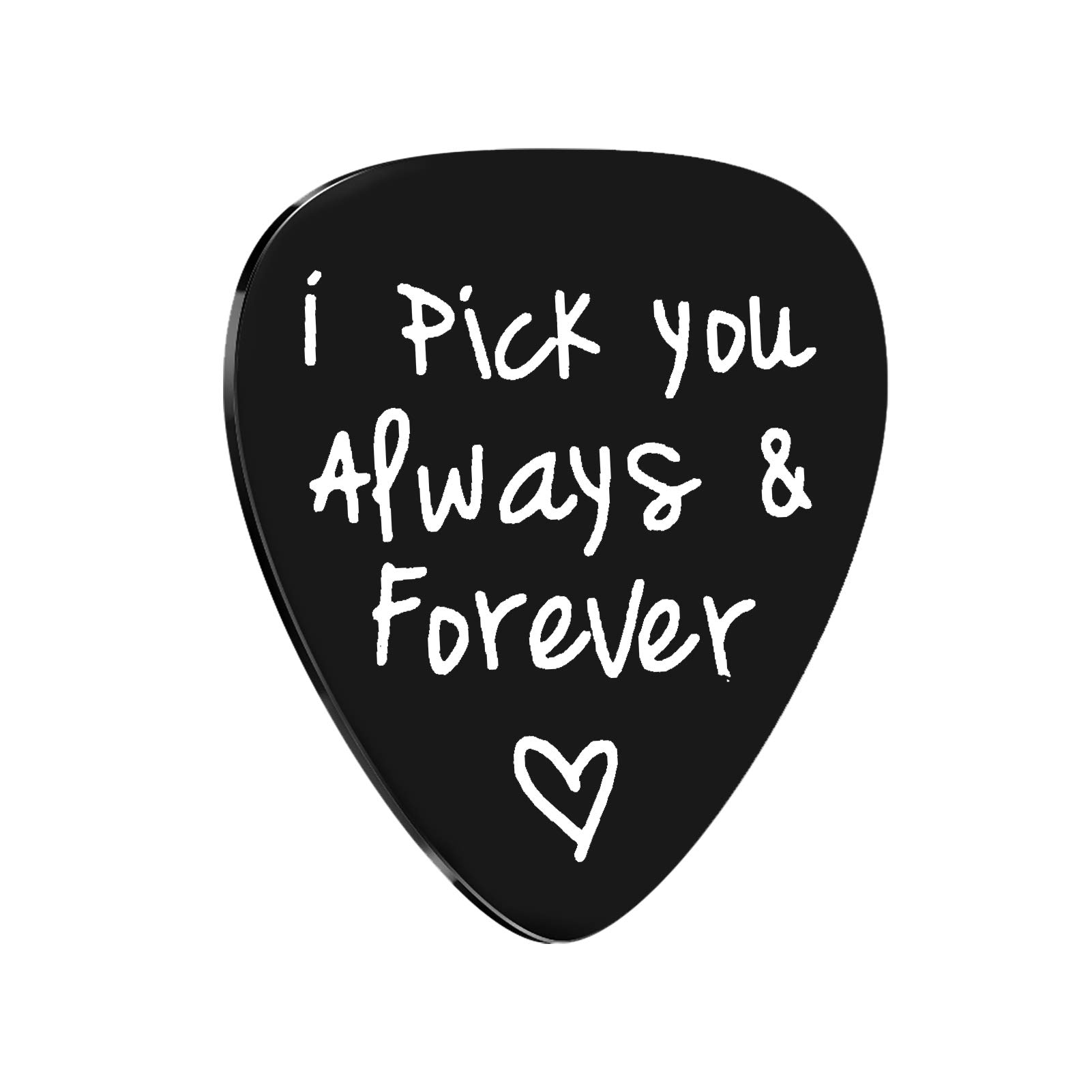 Anniversary Guitar Pick Gifts for Boyfriend Fiance Husband I Pick You Always Forever Guitar Pick for Him Wedding Gifts Christmas Birthday Gifts Valentines Day Gifts for Men