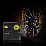 WindGallop 12V Car Tyre Inflator with Gauge 3 Adapters 11.7ft Cable Yellow view 5