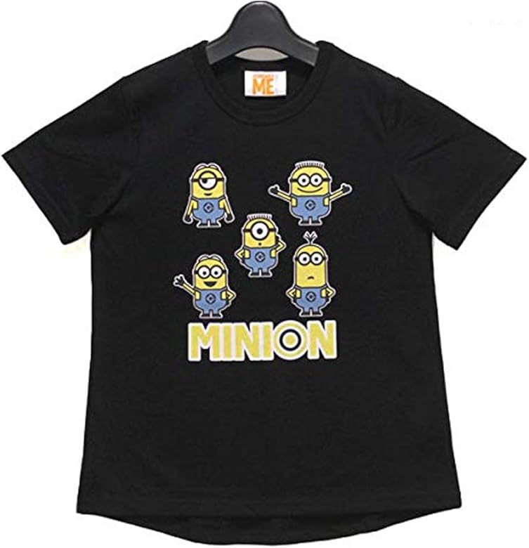 Amazon ミニオン Aライン 半袖tシャツ ミニオンズ 女の子 キッズ ジュニア 140 ブラック シャツ 通販