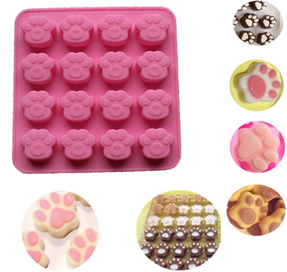 Euone Paw Silicone Cake Mold Clearance, Cat Paw Print Silicone Cookie Cake Candy Chocolate Mold Soap Ice Cube Mold