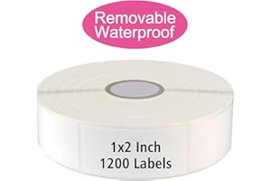 1200 Blank Removable Freezer Labels with Perforation Line for Easy Distribution and Use. Waterproof and Oil-Resistant, Suitab