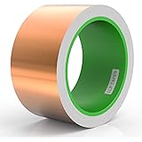 LLPT Copper Foil Tape 2” x 33 Feet 3.15 Mil Dual Conductive Mult Sizes for EMI Shielding Stained Glass Circuit Crafts Slug Mo