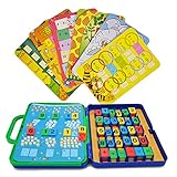 WISHTIME Preschool Maths Cards Learning Toys Colourful Maths Games for Toddler Kids Educational Number Counting Cards for Girls Boys Age 2 (15 Maths Cards+72 Numbers )