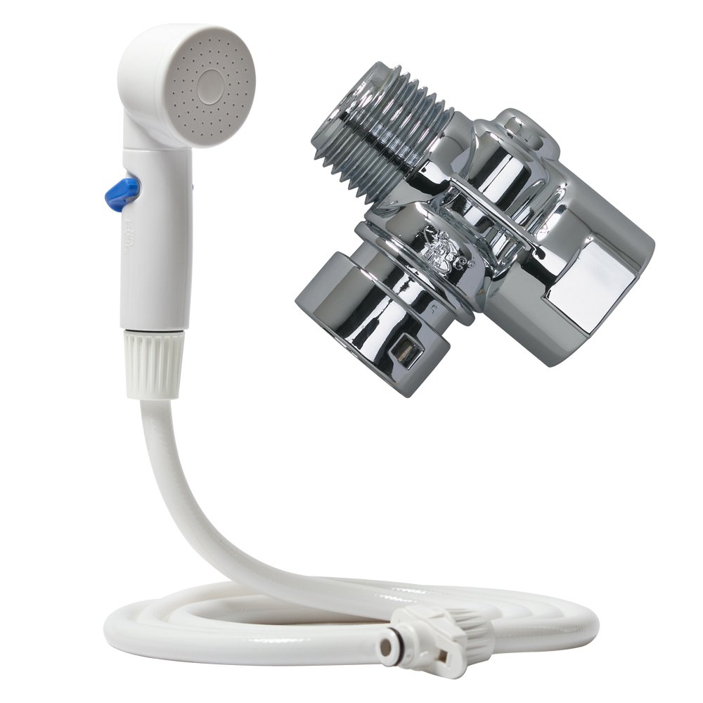Photo 1 of Rinse Ace Snap 'N Spray Quick-Connect and Detachable Shower Hose with On/Off Sprayer, White, 6-Foot