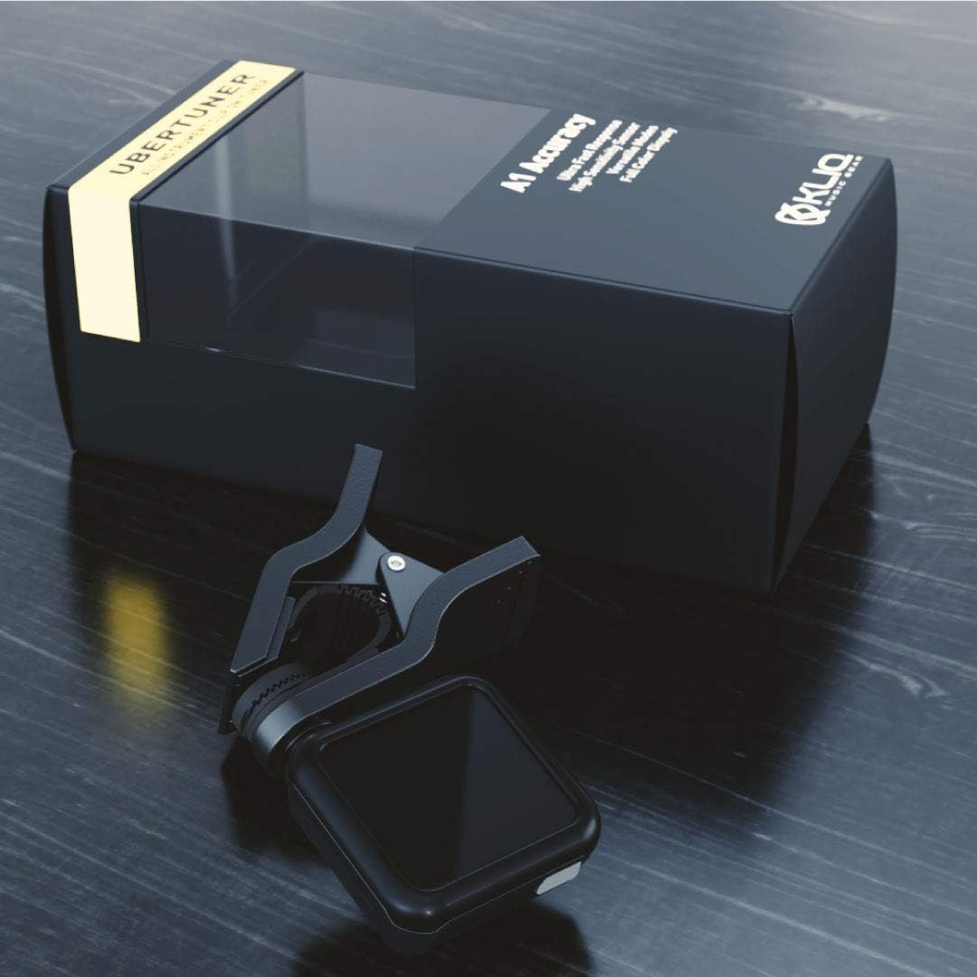 KLIQ UberTuner - Professional Clip-On Tuner for All Instruments (multi-key modes) - with Guitar, Ukulele, Violin, Bass & Chromatic Tuning Modes (also for Mandolin and Banjo): Musical Instruments