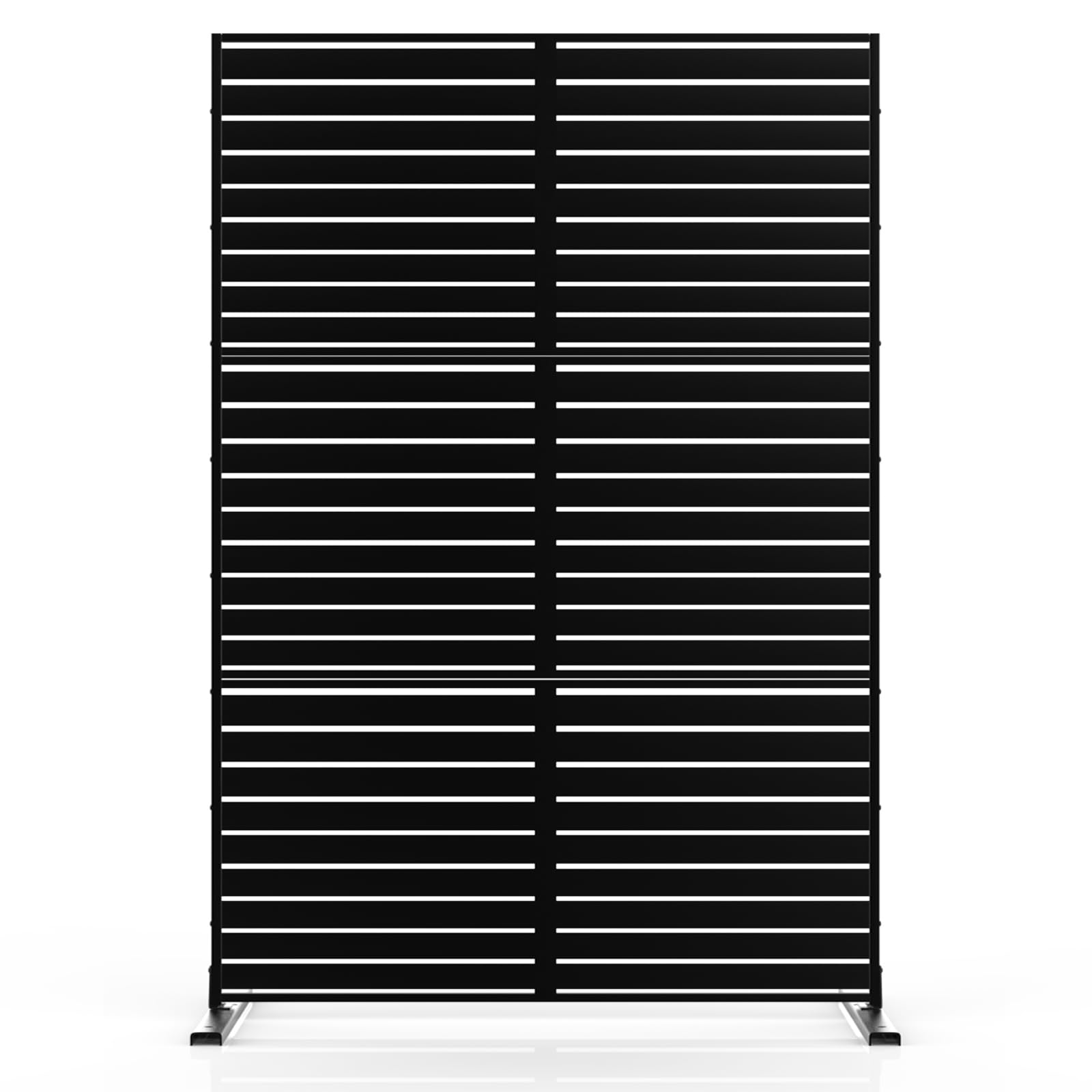 Photo 1 of *USED*
MTART Metal Privacy Screen 72" H x 47.2" Decorative Outdoor Privacy Screen Privacy Panel with Stand for Balcony Deck Patio Lawn Garden, Privacy Fence (Black-Louvered)