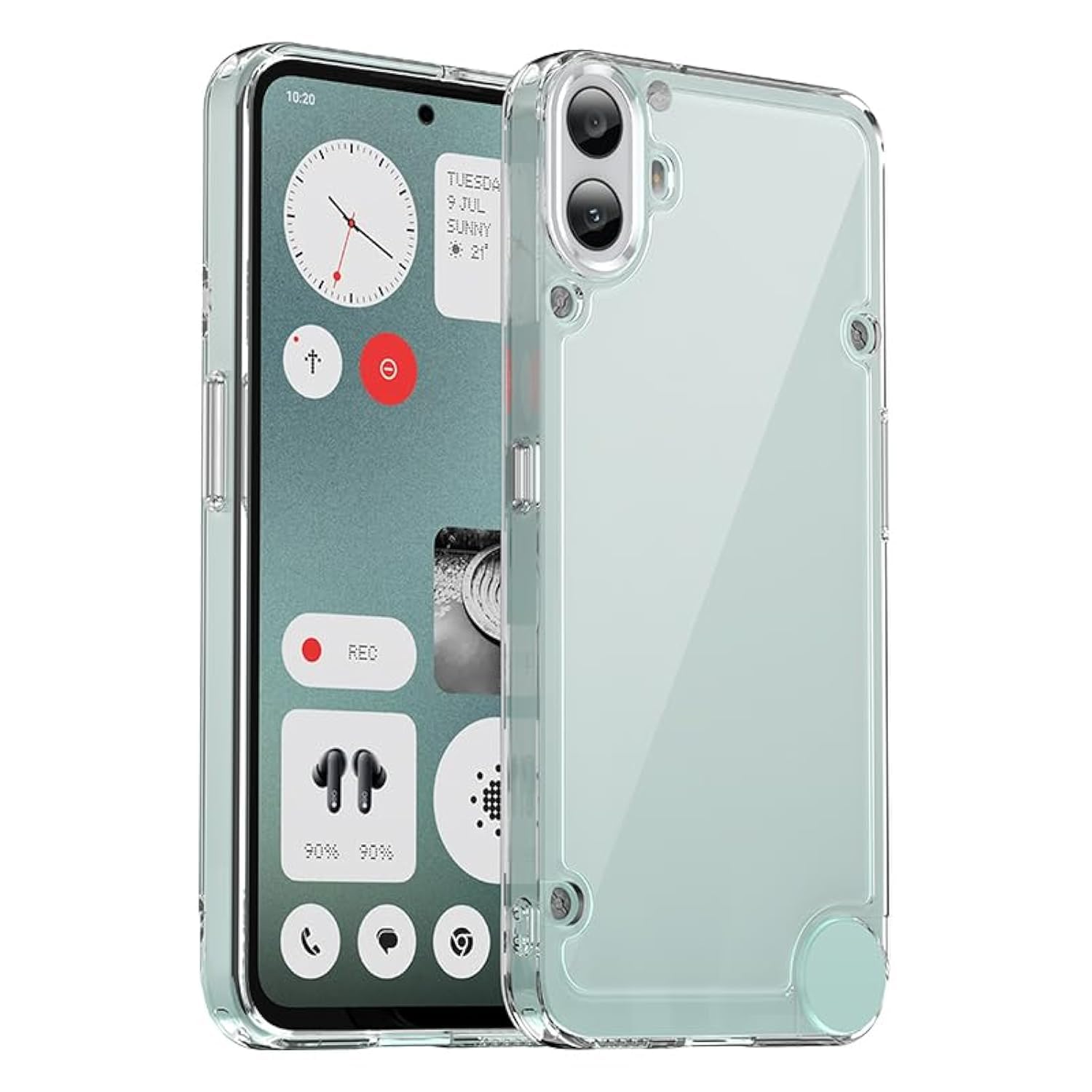 BoerHang Case Compatible with Nothing CMF Phone 1, PC Back Shell + TPU Frame, Non-Slip, Scratch-Resistant, Drop-Resistant Cover Compatible with Nothing CMF Phone 1.(Transparent)