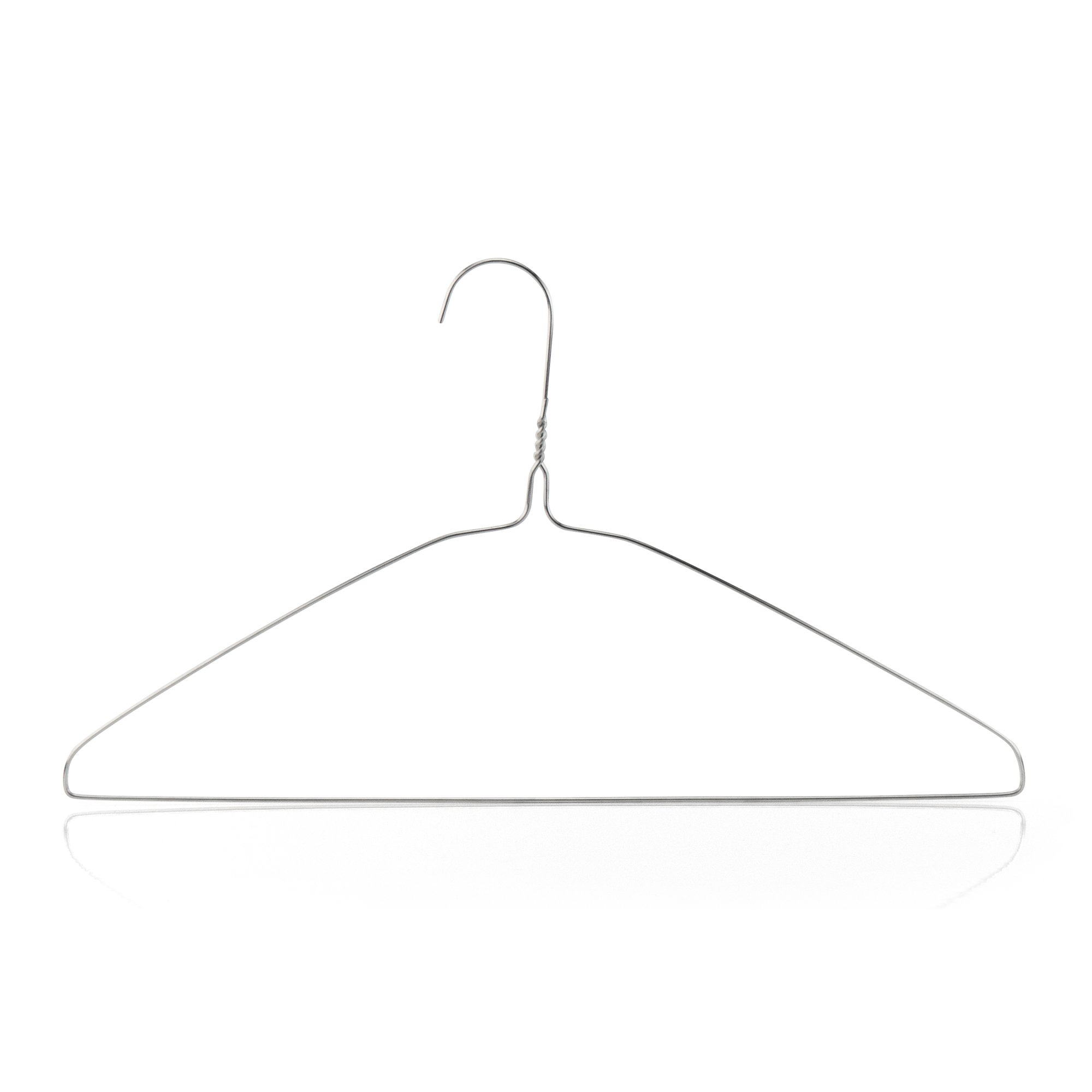 HANGERWORLD 10 Pack Strong Metal Wire Hangers - 13 Gauge, 41cm wide for Adult Clothes, Smooth No Shoulder Bumps