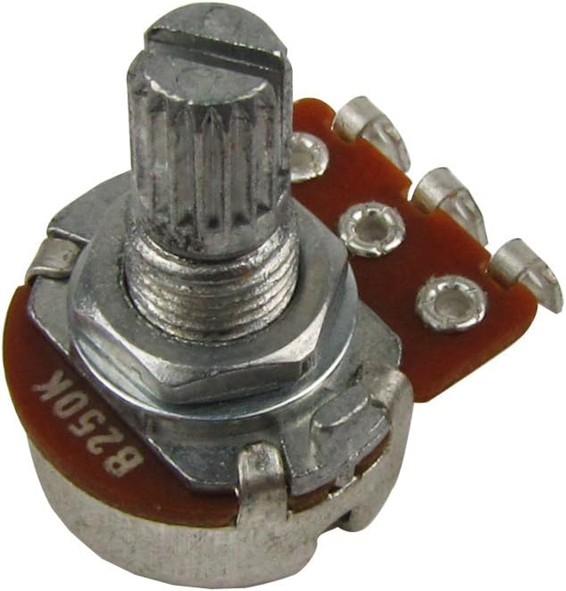 FLEOR B250K Mini Potentiometer Linear Taper Pots with Bayonet L15mm Short Split Shaft for Electric Bass Guitar Control Tone Volume Parts - Image 5
