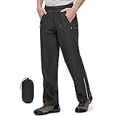 Outdoor Ventures Men's Rain Pants Waterproof Rain Overall Pants Windproof Packable Rain Outdoor Pants for Hiking Fishig Golf