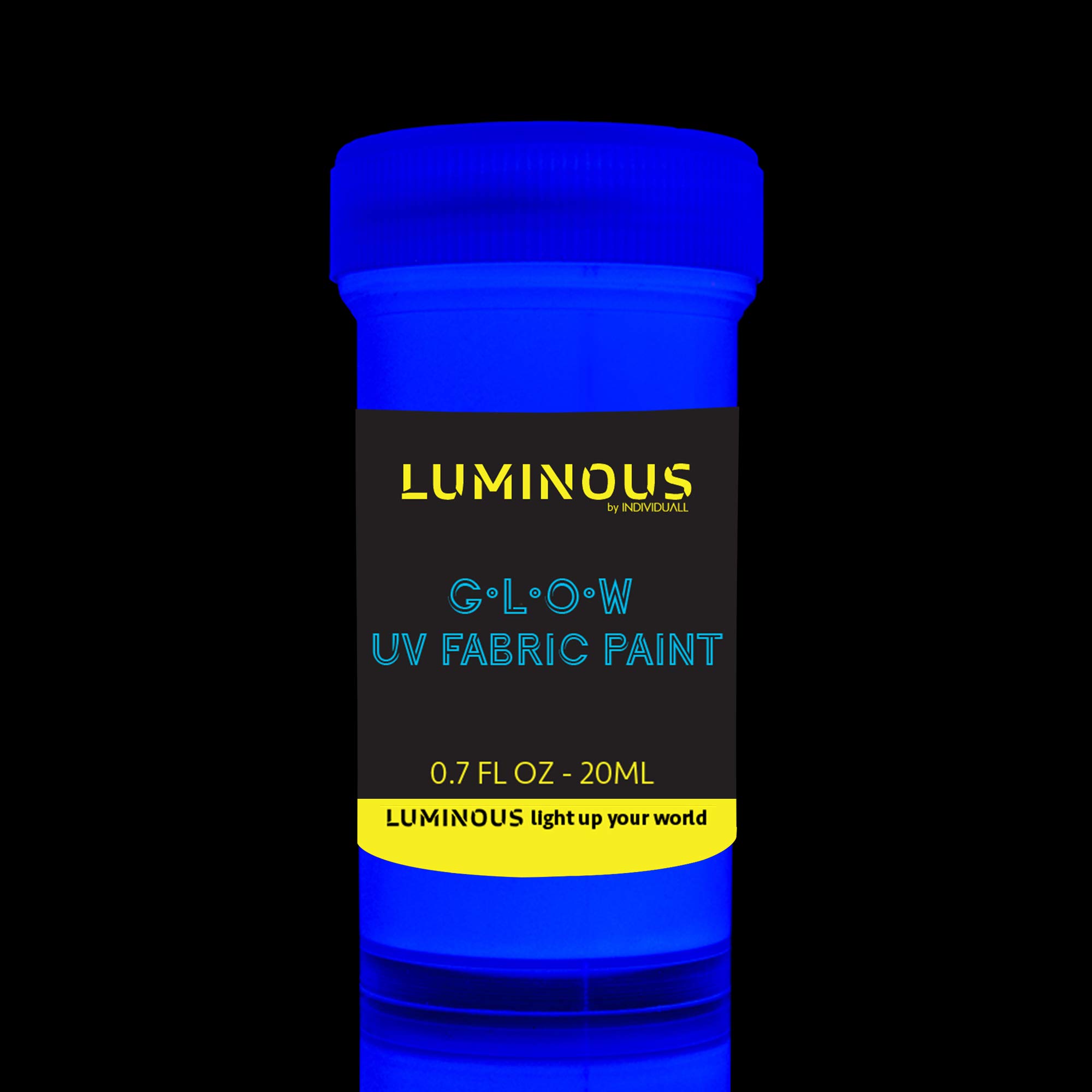 Fabric Paint for Clothes - Set of 8 Neon, 20mL, Black Light Glow in the Dark Paint Colors for Clothes, Textile and Canvas - Gifts for Artists, Easter Egg Painting Decoration