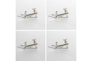 MI&VI Violin Fine Tuners - Stainless Steel Adjusters, Silver, 4Pcs (1/2-1/4 Size)