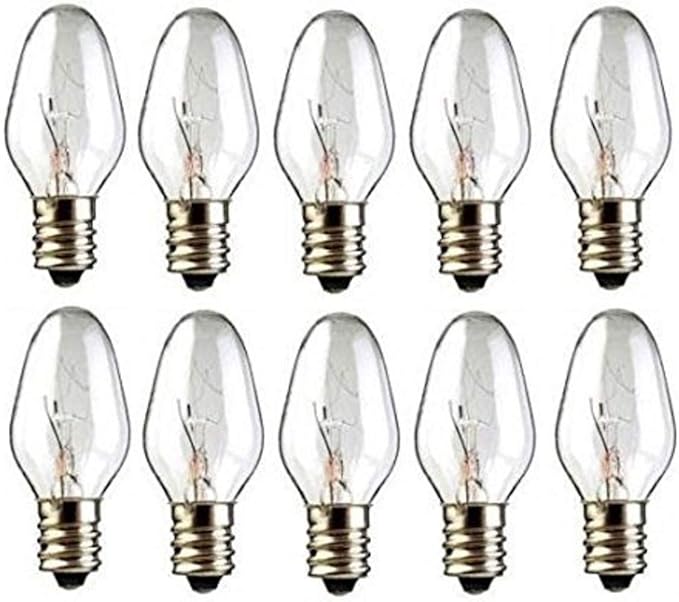 15W 130 Volt Long Lasting 10Pack 15 Watts Replacement Bulbs for
