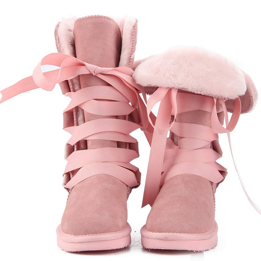 Shoes Woman Snow Boots Flat Lace Up 