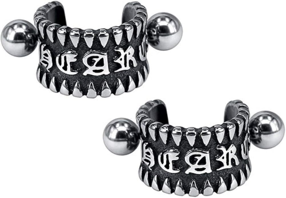 Men'S Hip Hop Hoop Earrings Punk Style 316L Stainless Steel Jewelry 1