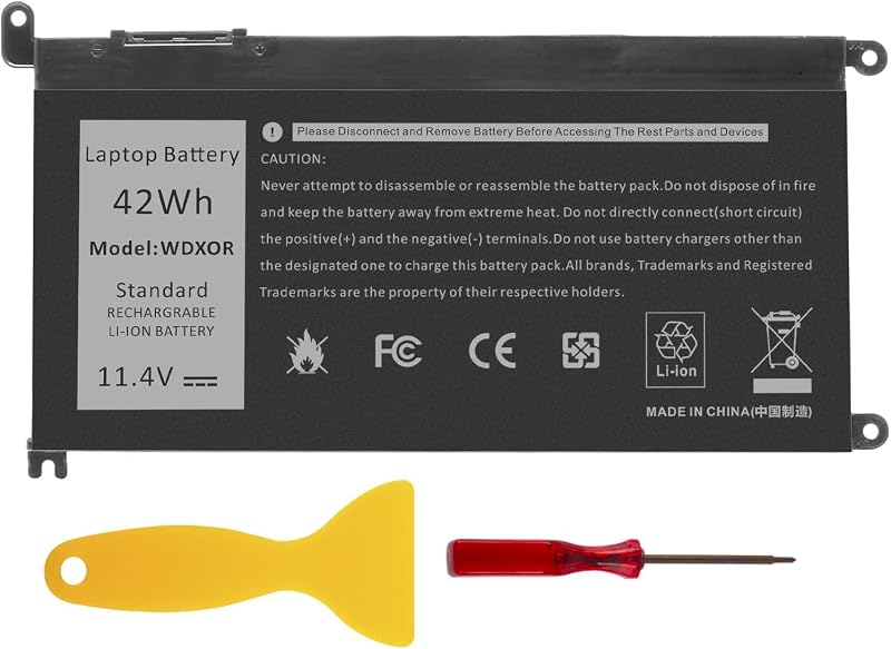 zqsg WDX0R 42WH Laptop Battery for Dell Inspiron 13 15 5000 7000 Series Latitude