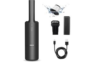STEELITE INTERNATIONAL Steelite Cordless Handheld Vacuum Cleaner, Portable Car Vacuum for Car, Desk, Pet Hair, Keyboard, Home Cleaning, 5500Pa Powerful Suction, USB Rechargeable, Black