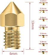 SIQUK 22x MK8 Nozzles 0.2-1.0mm Brass 1.75mm Extruder Print Head CR-10 view 3