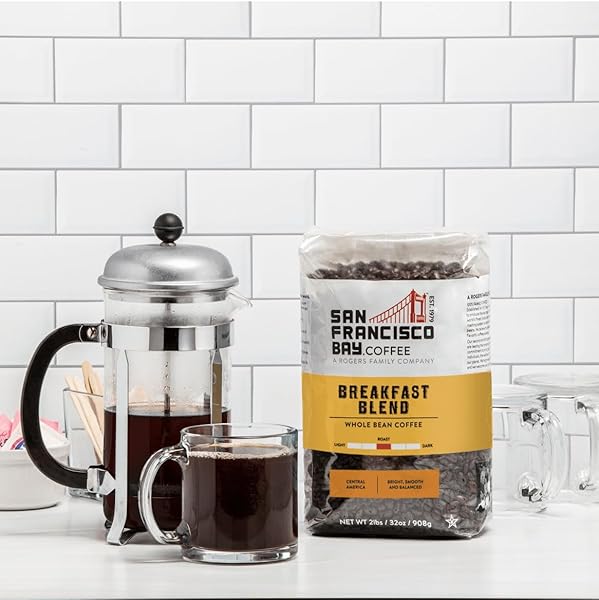 SAN FRANCISCO BAY COFFEE – MEDIUM ROAST WHOLE BEAN COFFEE – BREAKFAST BLEND (2 LB BAG)