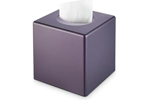 Y-In Hand Tissue Box Cover, Square Facial Cube Tissue Box Holder, Storage Accessories for Bathroom Vanity, Bedroom Countertop