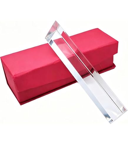 Samyo Prisme triangulaire en verre optique triple prisme pour enseignement de la physique, kits optiques à spectre lumineux, 150 mm