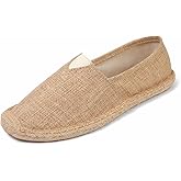 MCRONJI Closed Toe Canvas Slip on Flat Espadrilles Loafers for Men and Women