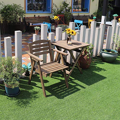 LHY HOME Garten Faltstuhl Gartentisch Aus Holz Outdoor Portable Massivholzstuhl Blumenhocker Klapptritt Stuhlhocker… – Bild 6