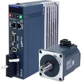 STEPPERONLINE AC Servo Motor kit EtherCAT A6 Series 400W Servo Motor 3000rpm 1.27Nm 17 Bit Absolute Encoder IP67 + 400W EtherCAT AC Servo Motor Driver+ 3.0M Cabels