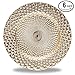 FANTASTIC :) Round 13 Inch Plastic Charger Plates with Eletroplating Finish (6, Peacock Gold)