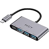 4-in-1 USB C Hub with Type C Adapter,MCY Thunderbolt 3 Multiport Adapter Compatible with MacBook Pro, XPS and Other Type C La