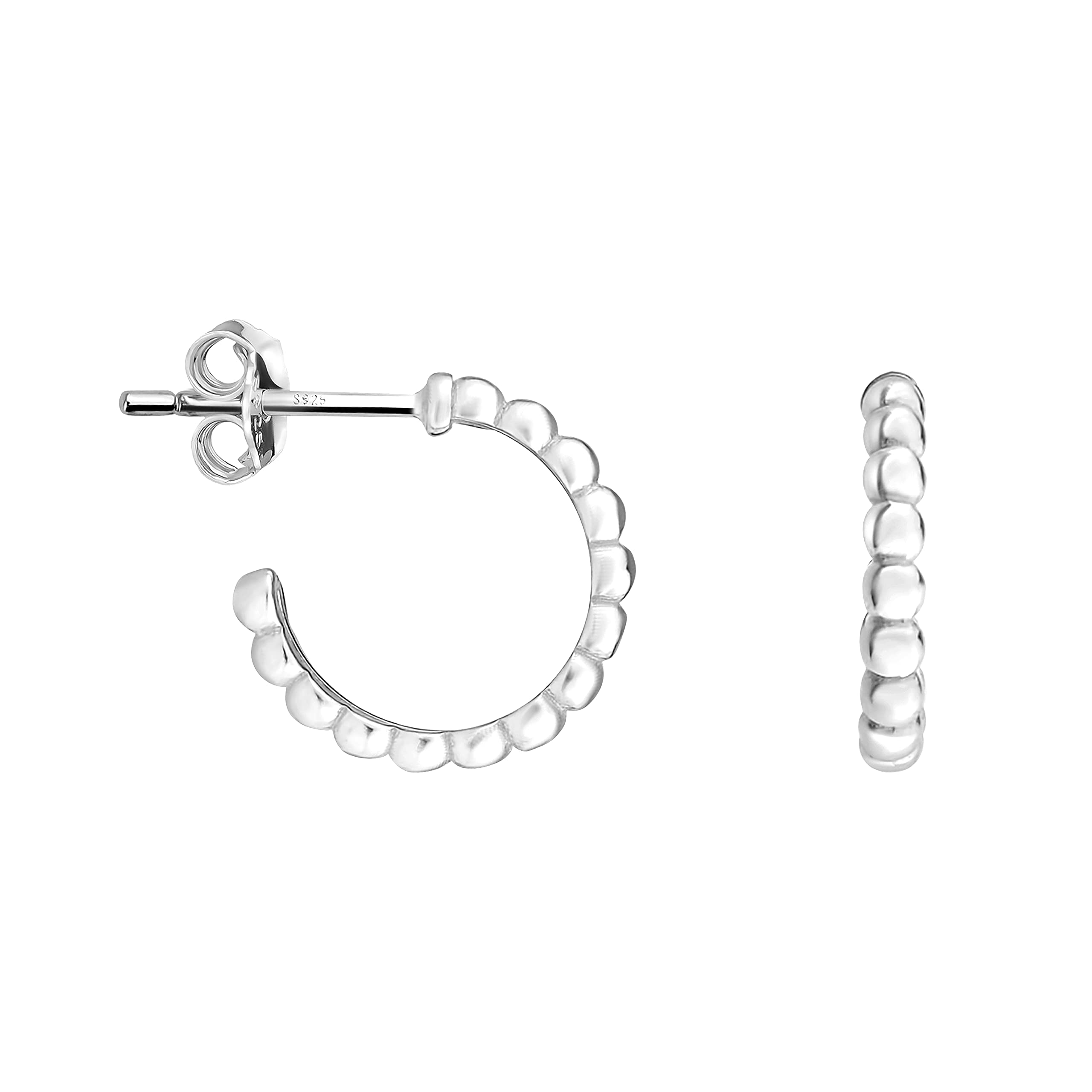 SOFIA MILANI - Women's Earrings 925 Silver - Balls Stud Creoles - 20959