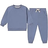 WATOCHE Baby Boys Sweatsuit Set Organic Cotton Toddler Boys Clothes Fall Outfits 2 Piece Top and Pants Clothing Sets