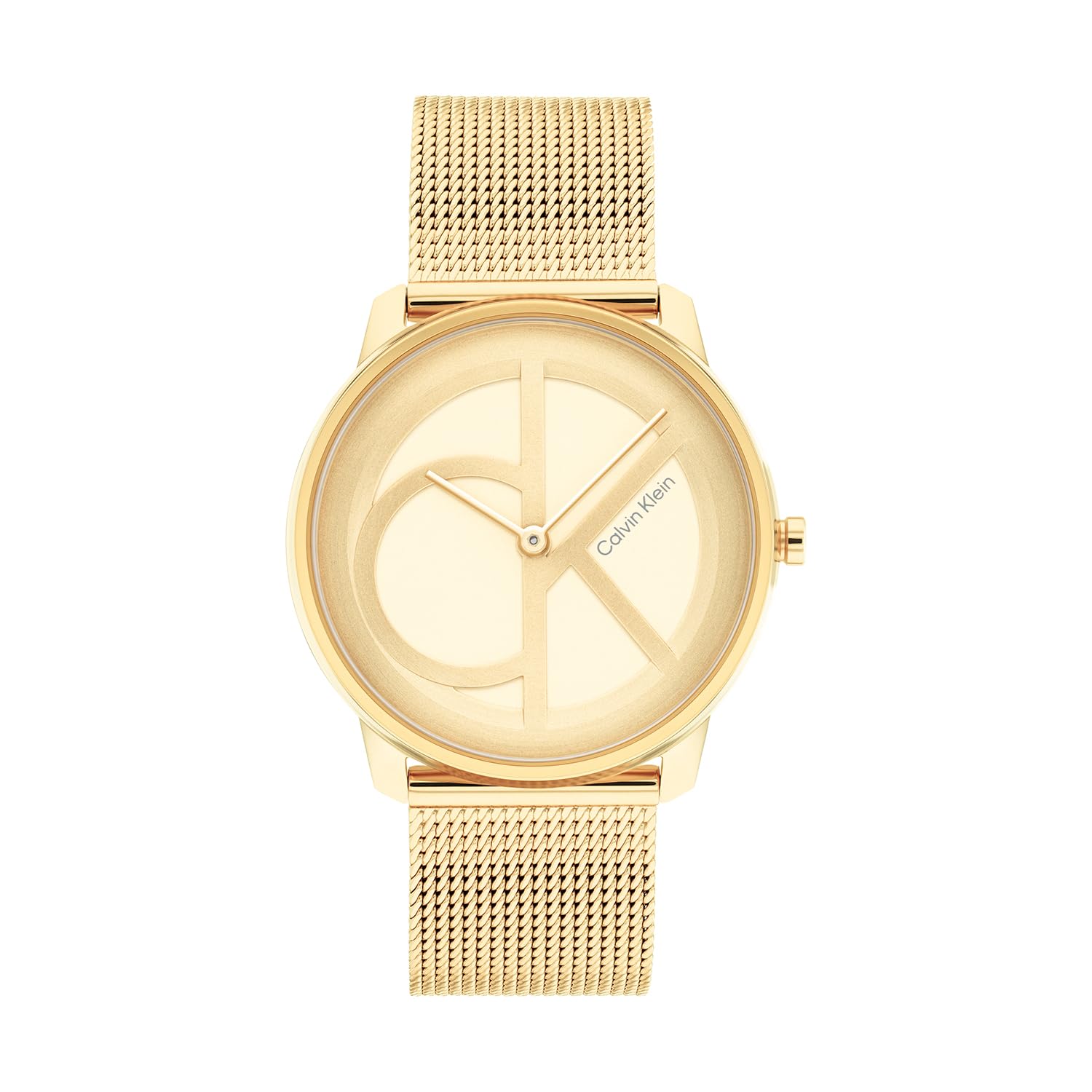 Calvin Klein Analogue Quartz Watch for Men and Women Iconic MESH - 35MM Collection with Gold Colored Stainless Steel Mesh Bracelet - 25200034 — image 1