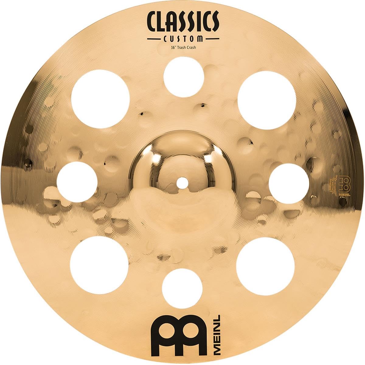 Meinl Cymbals Classics Custom Brilliant Trash Crash Cymbal 16 inch (Video) for Drum Set (40,64cm) B12 Bronze, Brilliant Finish, Made in Germany (CC16TRC-B)