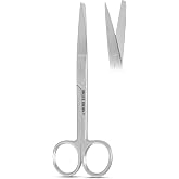 BOUJEE TRENDS Premium Quality Stainless Steel Surgical Dressing Scissors Medical Dissecting Sharp Scissors Straight Multi Purpose General Art Craft Paper Fishing Shears (Blunt/Sharp)