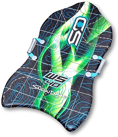 Snow Daze Warp Speed Green Smoke 40" Slick Bottom Foam Snow Sled