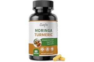 CATFIT Moringa Capsules 10-in-1 Superfood Supplement – Turmeric Curcumin, Bromelain & Black Pepper – Supports Mobility & Recovery, Energy, Digestion, Immunity & Skin Vitality – Vegan, Non-GMO, Gluten-Free