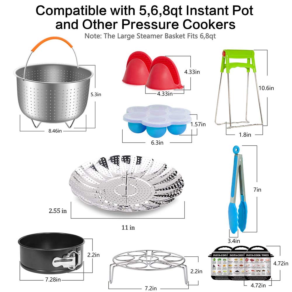 Trivets & Underliners Steamer Rack Trivet with Handles,Vermida Instant