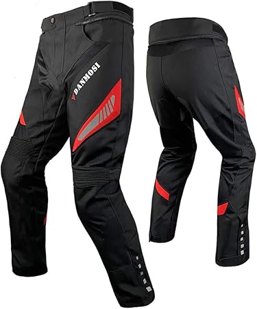 Amazon Ritafly バイク用 メンズ パンツ 春夏秋 メッシュパンツ バイク プロテクター付き 保護力 防水インナー 通気性 黒赤 パンツ L ジャケット パンツセット 車 バイク
